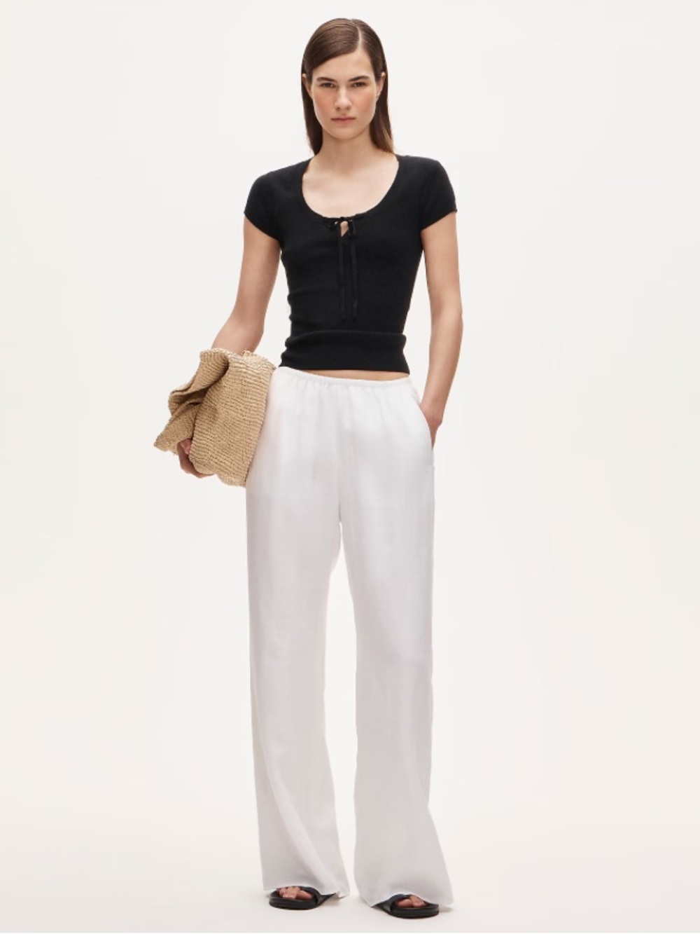 J. Crew Cosmo Pants in Linen Petite White Size 3X NWT $118 CU926